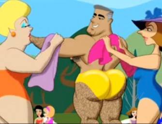 Cartoon Gay – Putaria nos fundos do clube de piscina