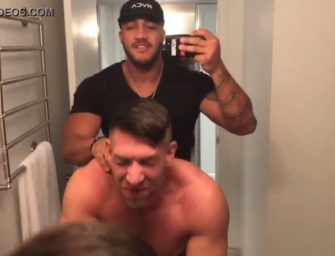 Moleque marrento mete e goza rapidinho em colega de quarto